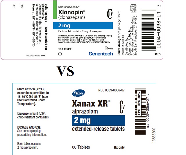 xanax vs klonopin medication for anxiety