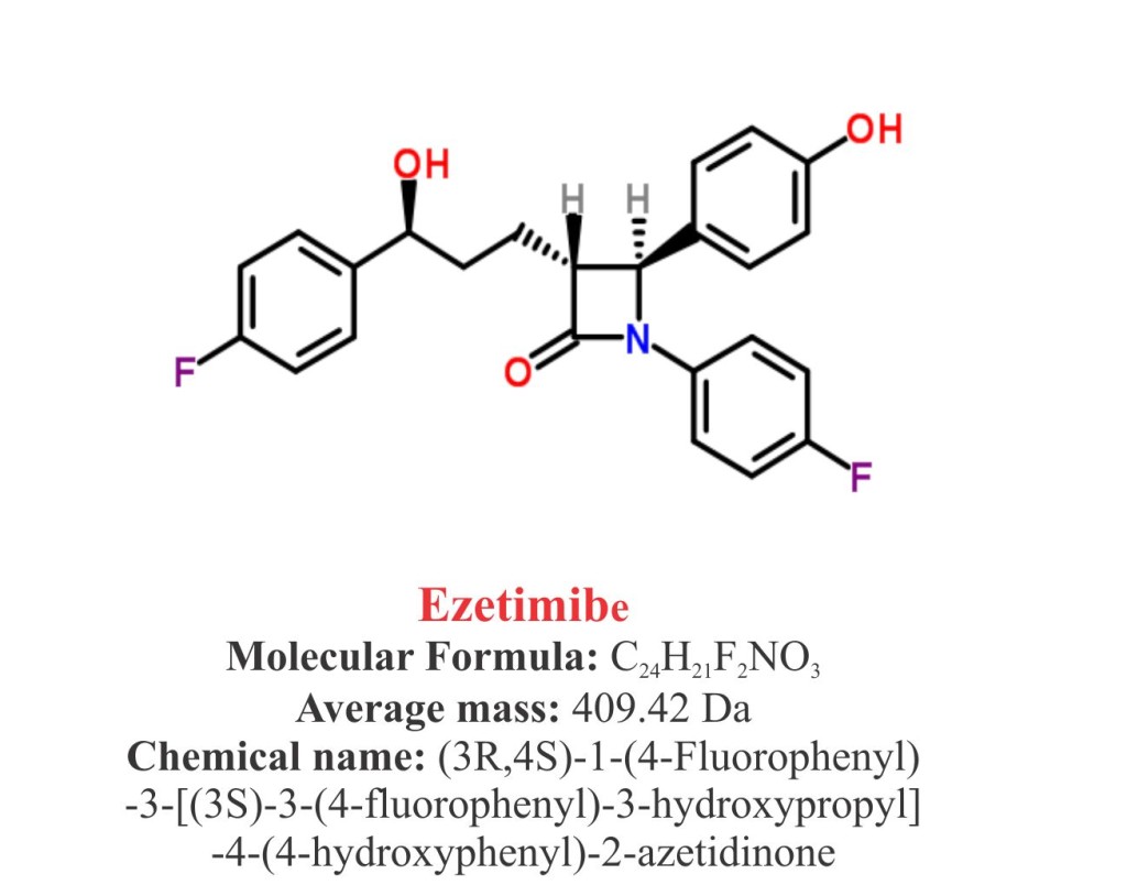 Ezetimibe : Structure and chemical information.