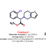Clopidogrel : Structure and chemical information.