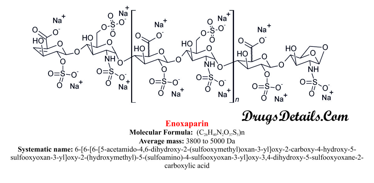 Enoxaparin : Structure and chemical information.