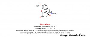 Oxycodone: Structure and chemical information.