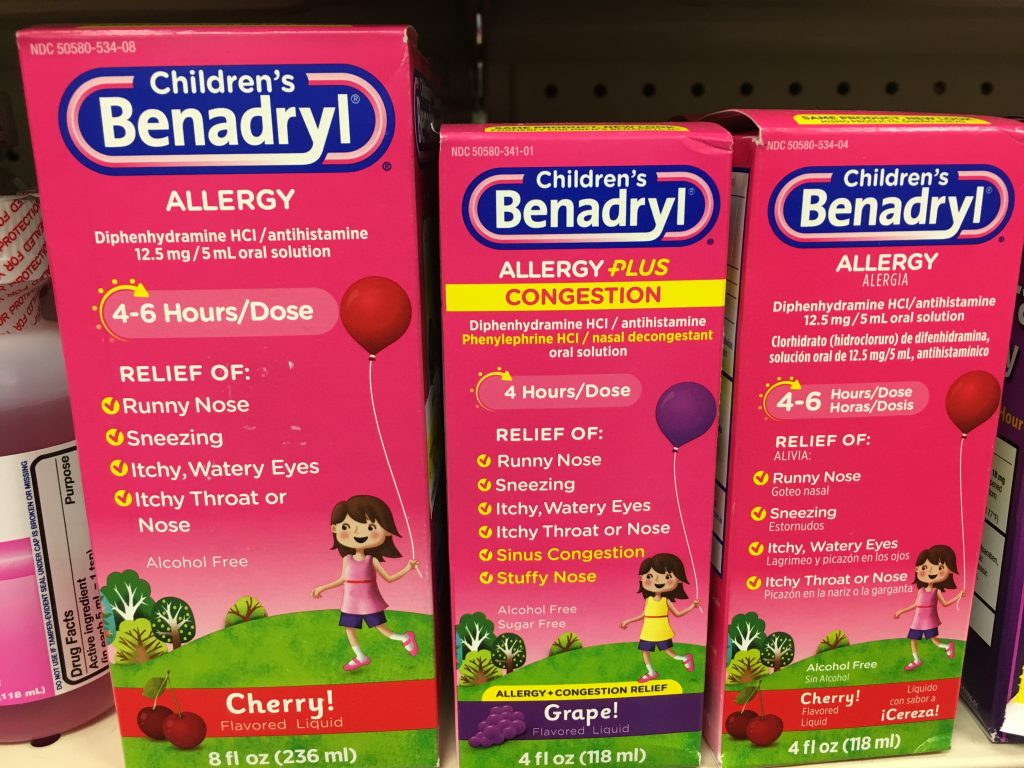 Benadryl and levothyroxine drugs details