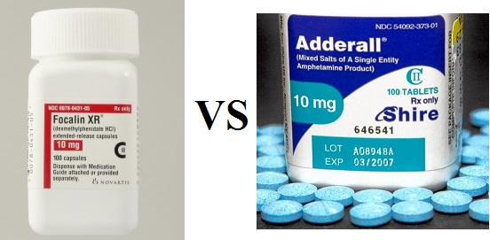 differences between focalin vs adderall