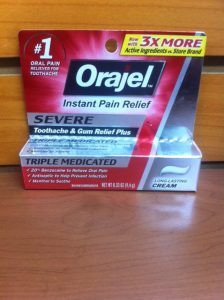 Orajel triple medicated instant relief