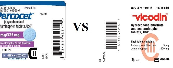 percocet-vicodin difference between vicodin and percocet