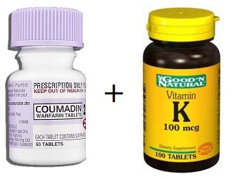 does vitamin k counteract warfarin
