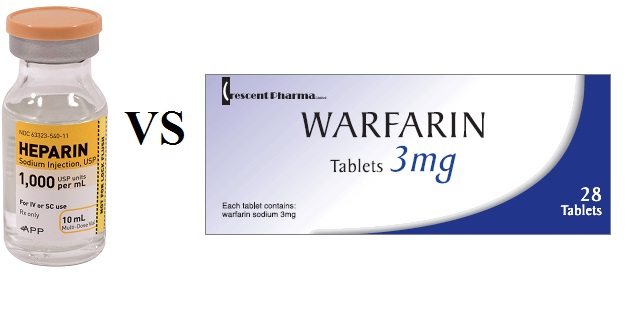 Compare Coumadin vs Heparin