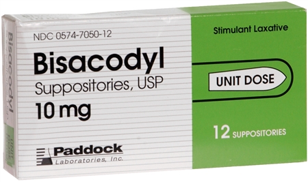 What is bisacodyl suppository used for?