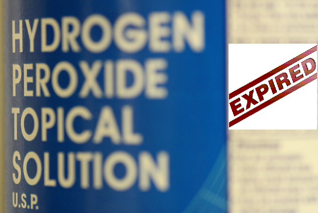 How do you dispose of hydrogen peroxide?