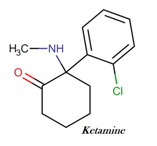 Ketamine IUPAC name, chemical structure, mass, formula