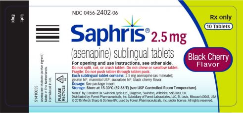 Saphris - drug class, usage, dosage, side effects, interactions and