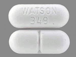 WATSON 349 pill: drug class, uses, shape, size and warnings